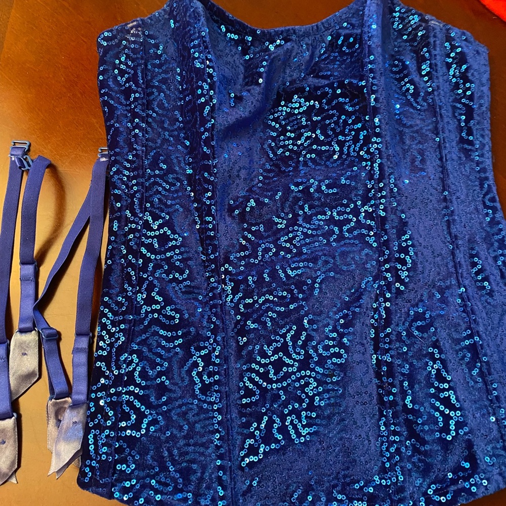 Fredericks of Hollywood medium blue corset